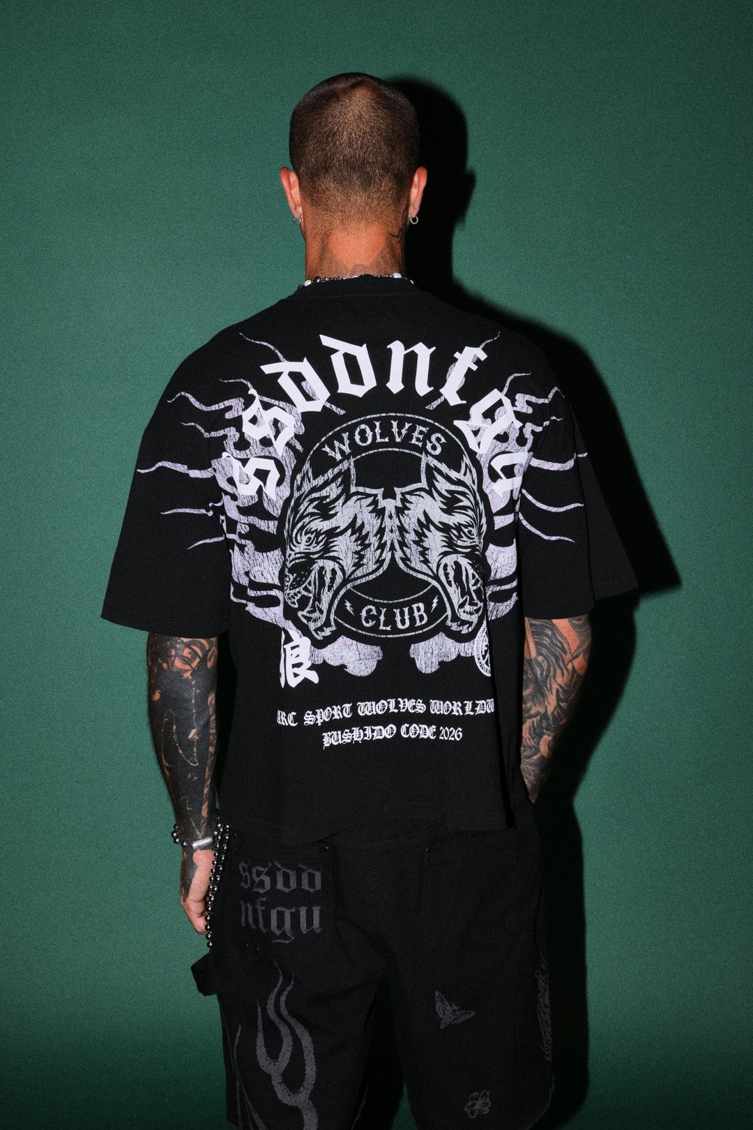 Darc Sport Wolves Club Oni Infierno Cut Tee V2 In Black