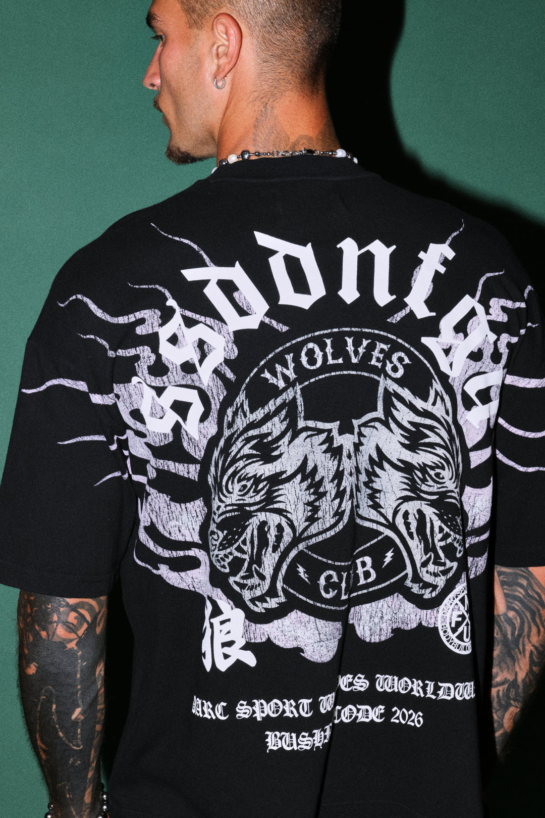 Darc Sport Wolves Club Oni Infierno Cut Tee V2 In Black