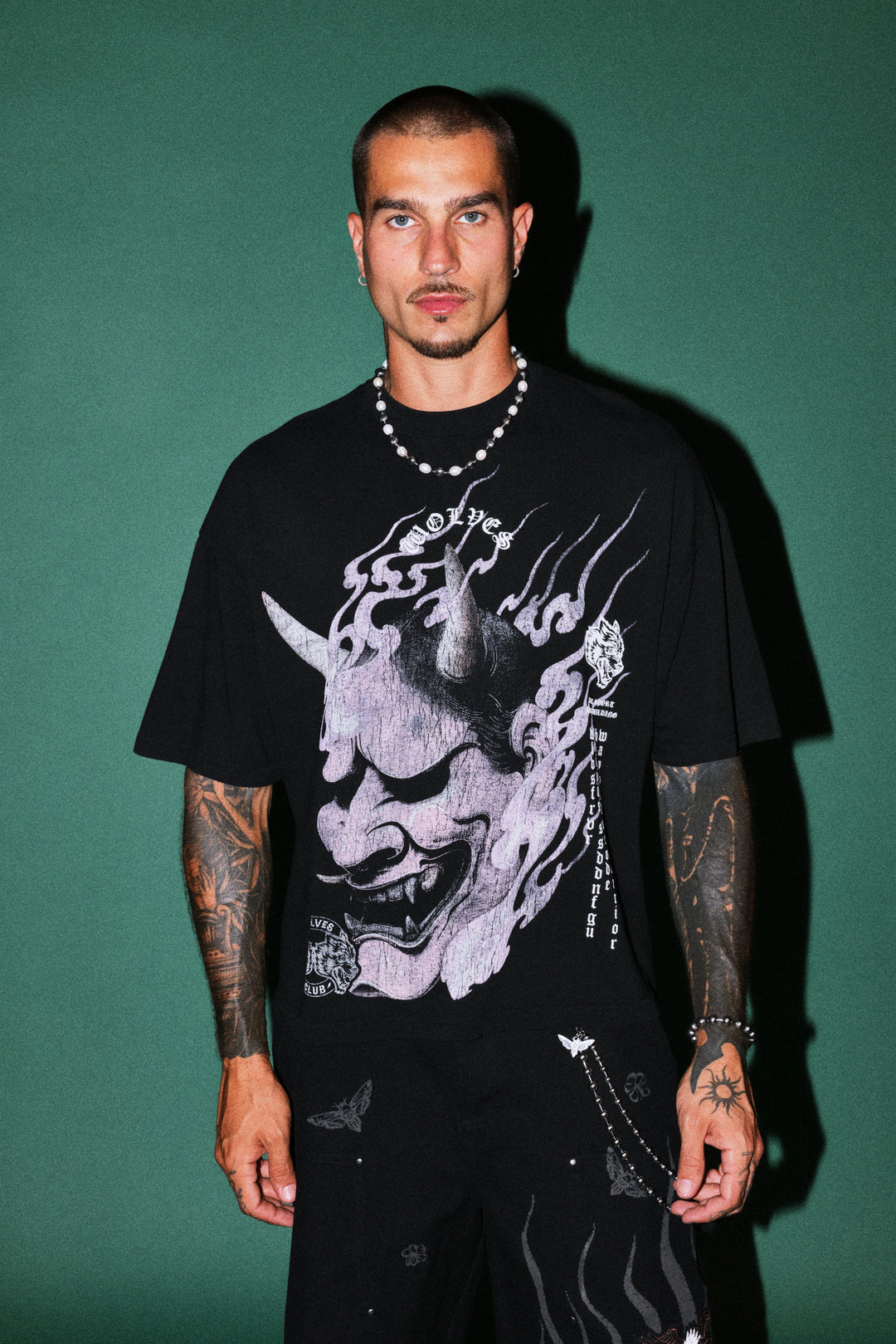 Darc Sport Wolves Club Oni Infierno Cut Tee V2 In Black