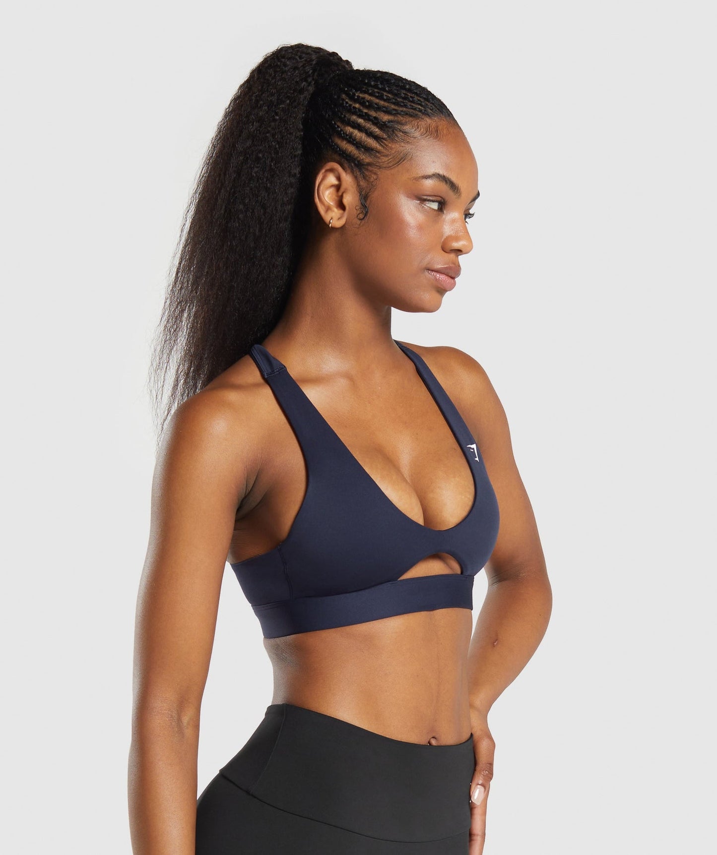 Peek A Boo Sports Bra Heavy Blue